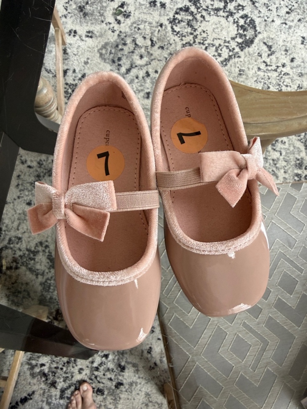 cupcakes & cashmere Blush Pink Patent Mary Jane Shoes with Bow